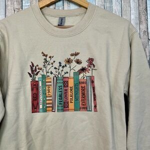 Taylor Swift S Albums Eras Book Flower Pullover Sweatshirt Top Floral Fan Merch